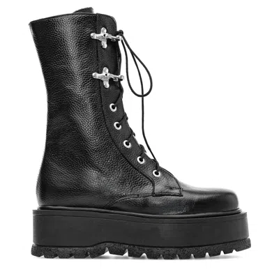 Moja Women's Bold Black Leather Boots