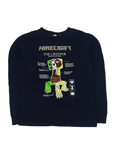 Pre-owned Mojang Kids' Long Sleeve T-shirt In Blue