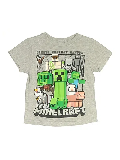 Pre-owned Mojang Kids' Short Sleeve T-shirt In Gray