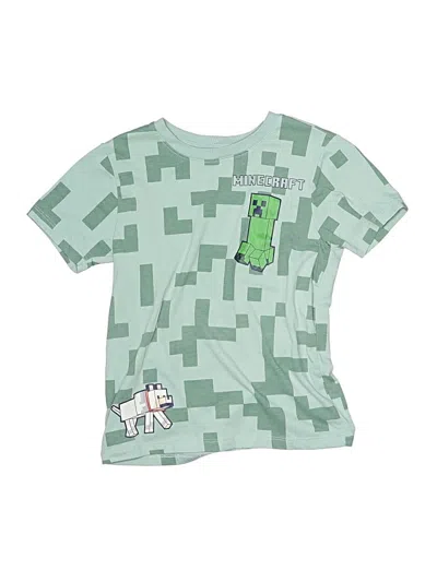Pre-owned Mojang Kids' Short Sleeve T-shirt In Green