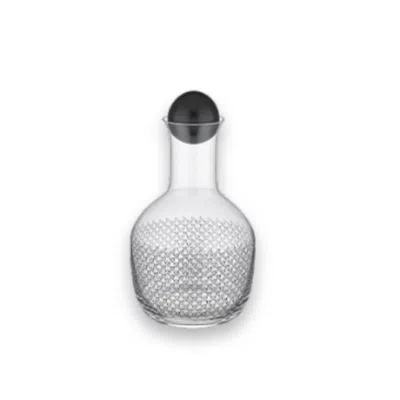 Mojjere Black Glass Carafe - M Line Pattern