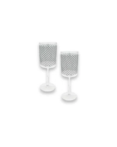 Mojjere Black Stem Glass - M Line Pattern - Set