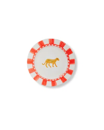 Mojjere Faience Dessert Plate - Animal Design Flame Red