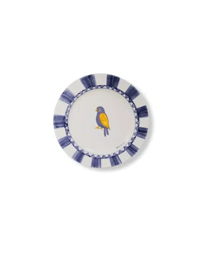 Mojjere Faience Dessert Plate - Animal Design Indigo Blue