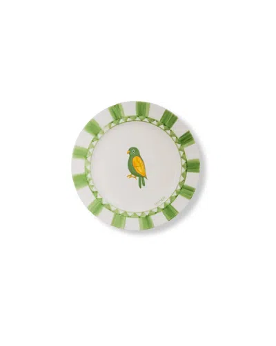 Mojjere Faience Dessert Plate - Animal Design Jungle Green