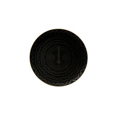 Mojjere Fine Porcelain Dessert Plate - Deep Black Colour| Nuru