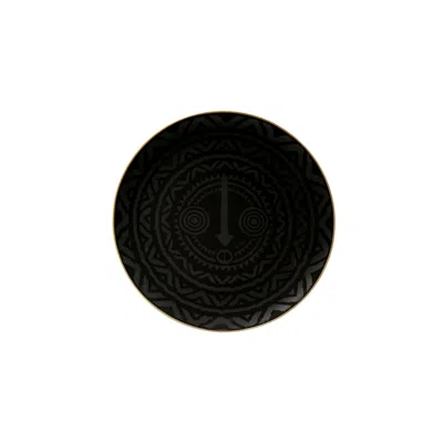 Mojjere Fine Porcelain Dessert Plate - Deep Black Design