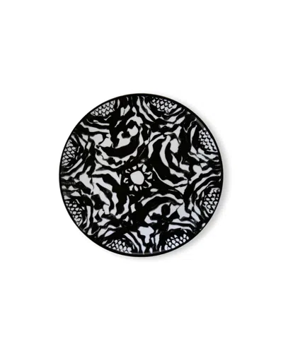 Mojjere Fine Porcelain Dinner Plate - Black & White Design In Multi