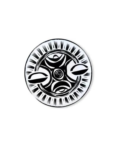 Mojjere Fine Porcelain Dinner Plate - Black & White Design In Multi