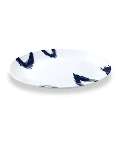 Mojjere Fine Porcelain - Oval Platter - White & Blue Design