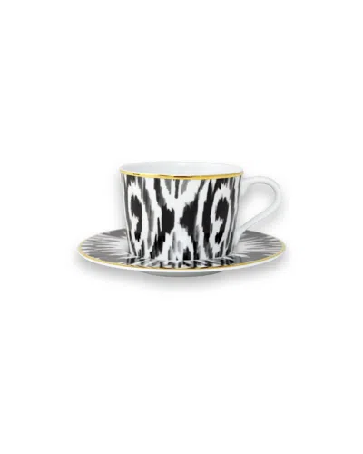 Mojjere Fine Porcelain Tea Set - Black & White Graphic Pattern In Multi
