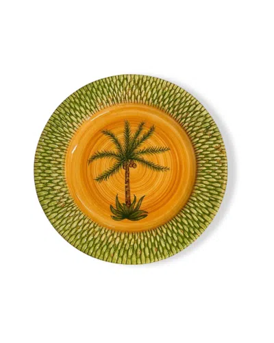 Mojjere Orange Earthenware Dinner Plate  - Mango Color Design