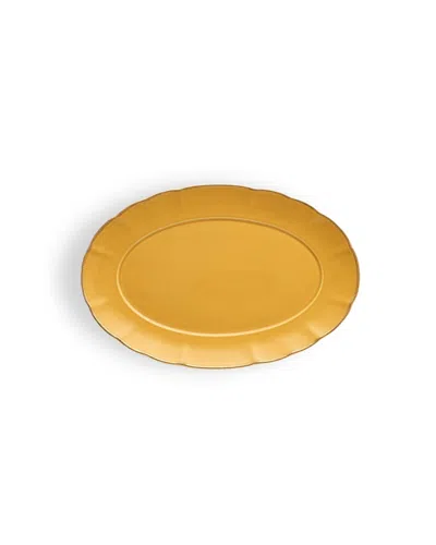 Mojjere Orange Fine Porcelain Oval Platter - Papaya Color Design