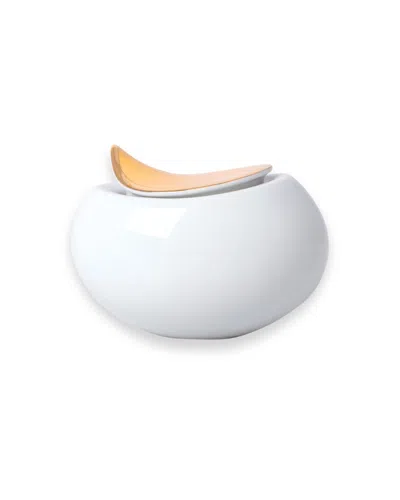 Mojjere Orange Fine Porcelain Sugar Pot - Papaya Color Design