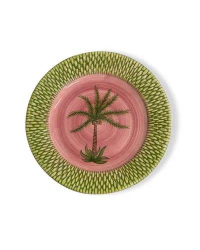 Mojjere Pink Earthenware Dinner Plate  - Guava Color Design