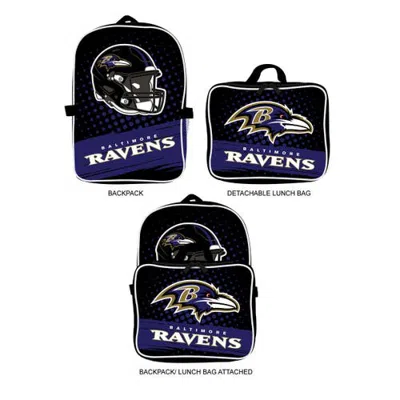 Mojo Baltimore Ravens Backpack & Lunch Box 2-piece Set In Black