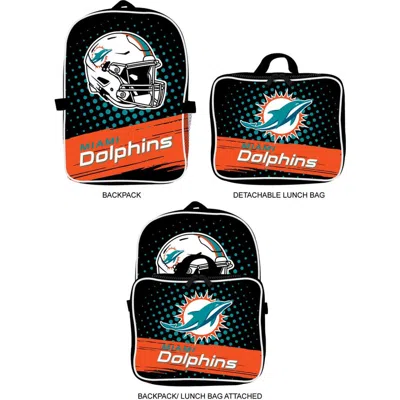 Mojo Miami Dolphins Backpack & Lunch Box 2-piece Set In Black