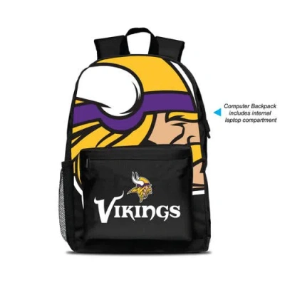 Mojo Minnesota Vikings  Large Logo Fan Backpack In Black