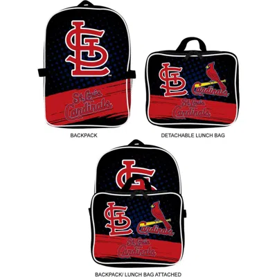 Mojo St. Louis Cardinals Backpack & Lunch Box 2-piece Set In Black