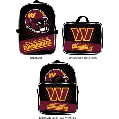 Mojo Washington Commanders Backpack & Lunch Box 2-piece Set In Black