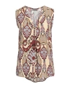 Moki-b Woman Top Beige Size 8 Viscose In Beige