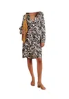 Mokib Short Fancy Dress With Long Sleeve Woman  With Belt