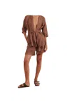 Mokib Women's Half Sleeve Jacket  With Belt