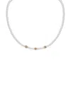 Moksh 18k Gold Kyoto Sapphire Pearl Necklace In Metallic
