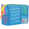 Mokuyobi Women's Blue Lake Mesh Chubby Zip Pouch In Blue