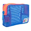 Mokuyobi Women's Blue Pacific Mesh Chubby Zip Pouch In Blue