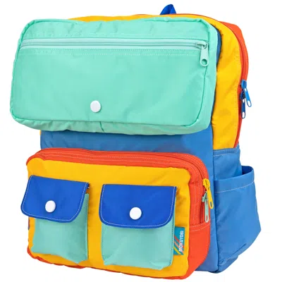 Mokuyobi Women's Blue / Yellow / Orange Snacktime Faux Roll Top In Blue/yellow/orange