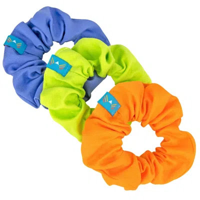 Mokuyobi Women's Green / Blue / Yellow Rockit Scrunchie Three Pack In Multi