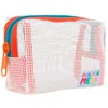 Mokuyobi Women's White Alpine Mesh Chubby Zip Pouch In White