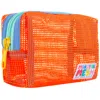 Mokuyobi Women's Yellow / Orange Tiger Mesh Chubby Zip Pouch In Yellow/orange