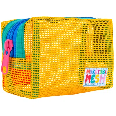 Mokuyobi Women's Yellow / Orange Yolk Mesh Chubby Zip Pouch