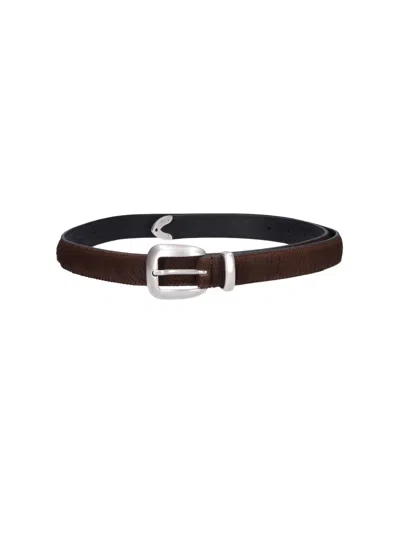 Molebo Horsehair Belt In Brown