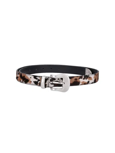 Molebo Horsehair Belt In Brown