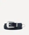 Molebo Mens M2413 Leather Belt In Black