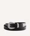 Molebo Mens M2438 Leather Belt In Black