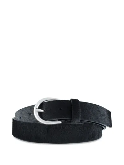 Molebo Pony Hair Belt In Black