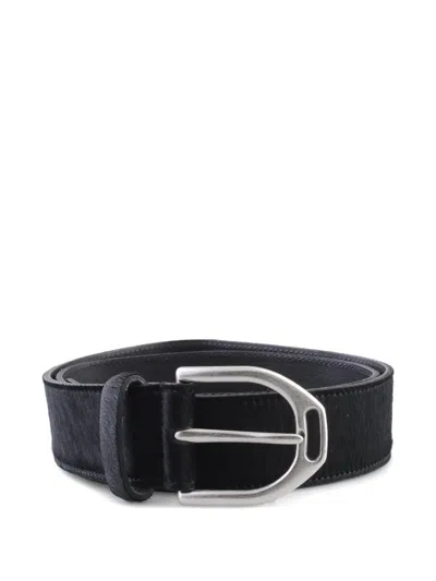 Molebo Pony Silver-tone Belt In Black