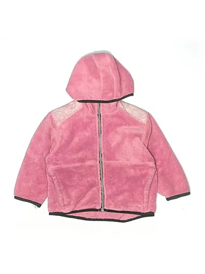 Pre-owned Molehill Mountain Babies' Zip Up Hoodie In Pink
