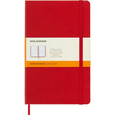 Moleskine Large Ruled Hardcover Notebook In Red