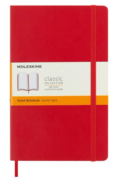 Moleskine Large Ruled Softcover Notebook In Red