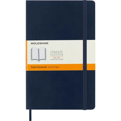 Moleskine Large Ruled Softcover Notebook In Sapphire Blue