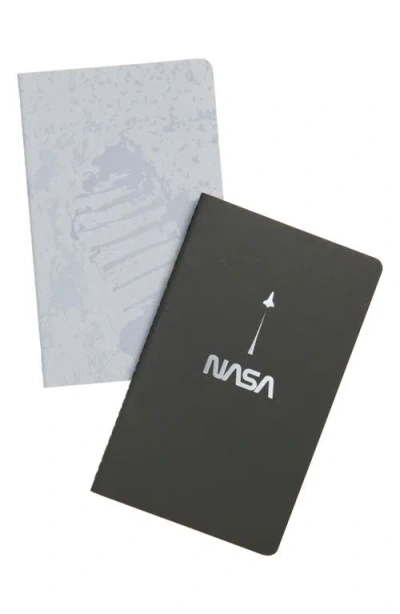 Moleskine Set Of 2 Large Cahier Journals In Black And Gray