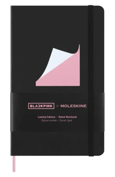 Moleskine X Blackpink Large Hardcover Notebook In Black Pink
