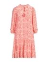 Moliin Copenhagen Woman Mini Dress Coral Size S Viscose In Red