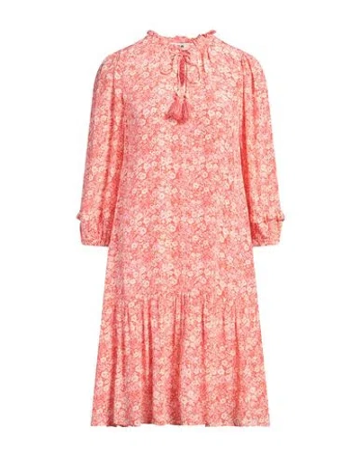 Moliin Copenhagen Woman Mini Dress Coral Size S Viscose In Red
