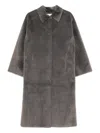 Molli Buttoned Coat In Gray